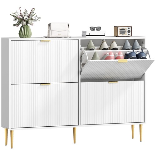Homcom slim shoe - shoe, storage