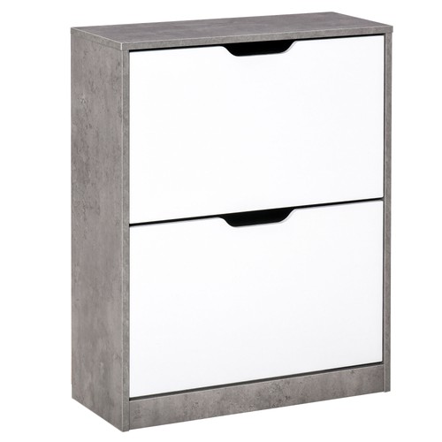 Homcom two drawer shoe - two,